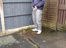 Quick Wank Outside Fully Clothed Loads Of Cum