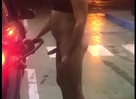 Rakeem goes naked to gas station
