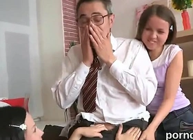 Nice schoolgirl was teased and banged by her aged teacher