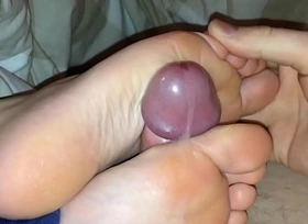 Footjob fucking s feet with cumshot