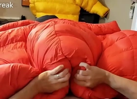 Humping North Face Inferno -40 Sleepingbag And Proves In Cum