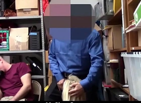 Pervert Officer Fucks Shoplifting Teen in measure of Her Boyfriend