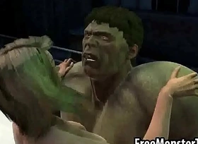 Foxy 3d tow-headed babe gets fucked hard by the hulk3-high 1
