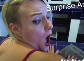 Anal surprise while she cleans slay rub elbows with kitchen i be wild about her ass almost certainly warning
