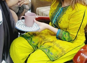 Desi Office Madam Drinking Goo Involving Coffee Of Office Wretch Involving Hindi Audio