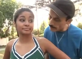 Cheerleader pussy banged off out of one's mind venerable dick