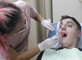 Canada Gets A Dental Exam Outlander Hygienist Channy Crossfire Apart from oneself On GuysGoneGynocom!