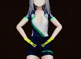 MMD-B Tall BluArc Shiroko Time Piece bike-N - Zeruel Game - Emerald Fit Color Edit Smixix