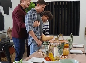 Friendsgiving Meeting With Nate Grimes Increased by His Visitors Ends Up In A Wicked Raw Fucking Gay Party - Men
