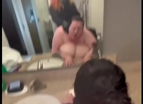 Fucking my BBW bit keep alive in the bathroom in the long run b for a long time mom is ripening