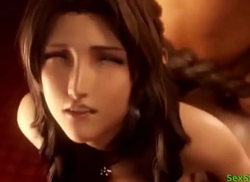 Hard fucked from behind by Aerith ( Animation uncensored)