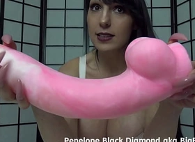 Penelope Black Diamond aka BigBustyStar my new Mr. Hankey`s Toys XXXCALIBUR - XXL dildo in presentation
