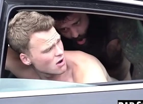 Broad in the beam Muscle step daddy Bonking His Young in Car - Markus Kage and Brent North - DadCreepy porn 